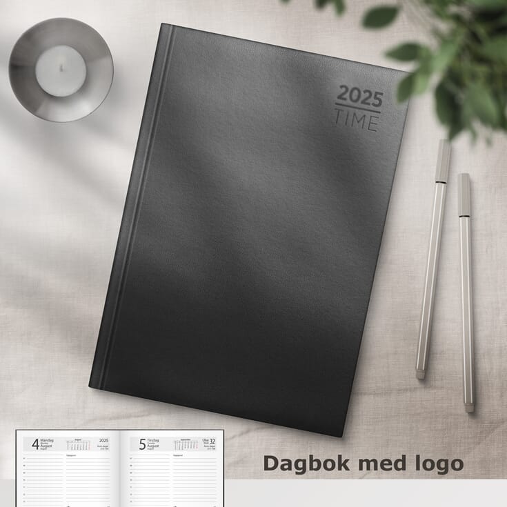 Dagbokkalender med logotrykk